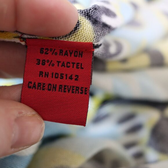 Venini Y2K Cropped Bold Colorful Geometric Print Open-Front Cardigan XL - Picture 15 of 16